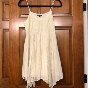 American Eagle Cream & lace swing dress